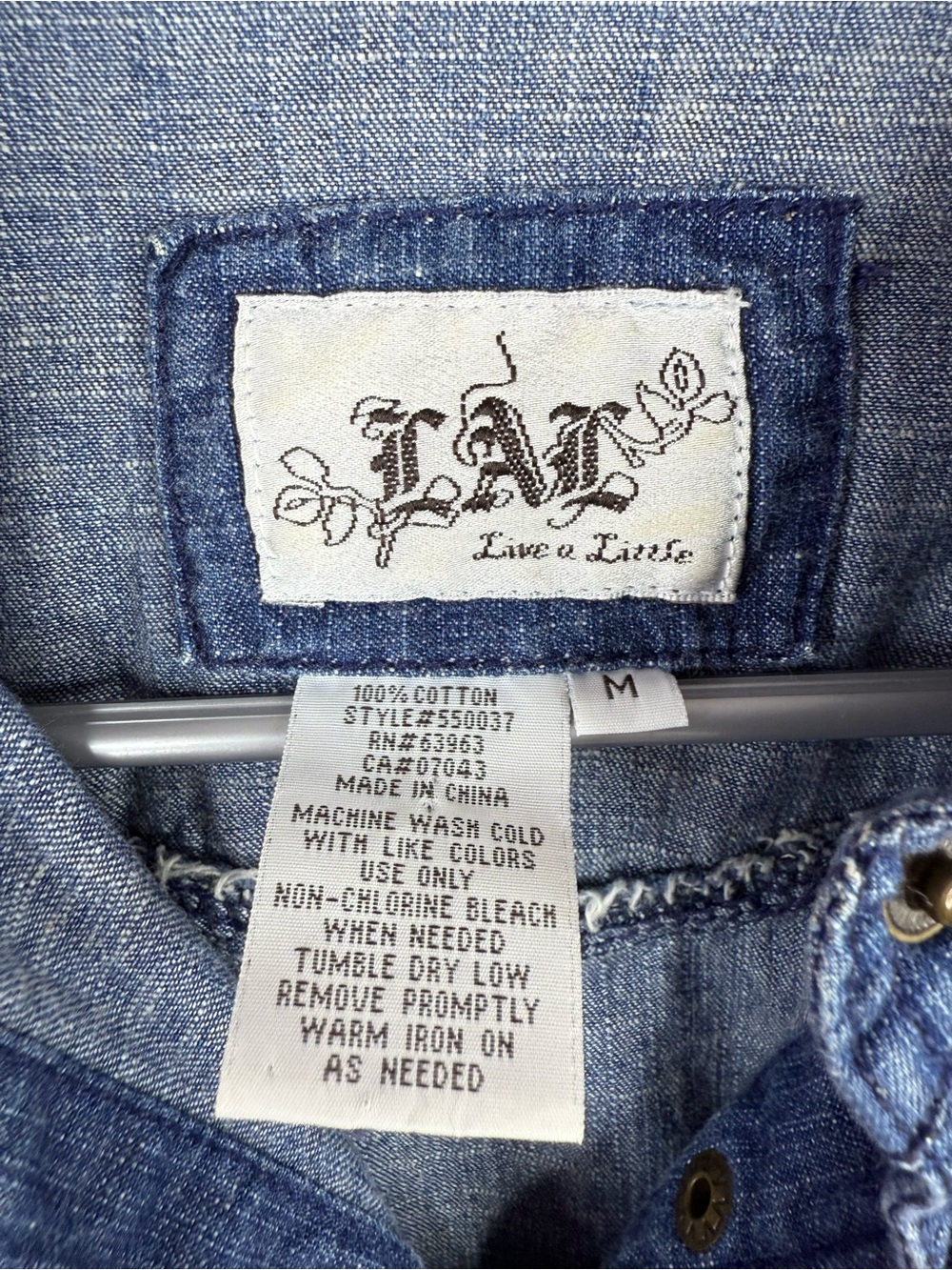 Live a Little jacket blazer Jean button up Denim Blazer Jacket - Blue - Picture 4 of 7
